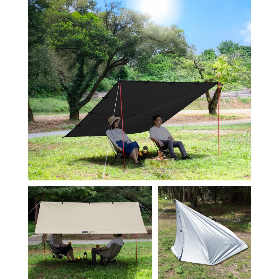 FIELDOOR 1年保証 スクエアタープ 遮熱 遮光 280cm×280cm 2〜4人 FIELDOOR 1年保証 スクエアタープ 遮熱 遮光 280cm×280cm 2〜4人