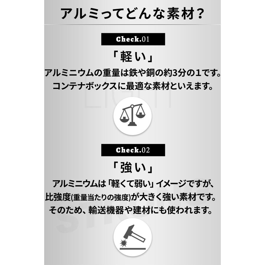 1年保証 コンテナボックス キャンプ フタ付き 角ガード付き ブラック Sサイズ 28L 単品 軽量 アルミ 収納ボックス アウトドア 収納BOX 収納ケース 送料無料の画像