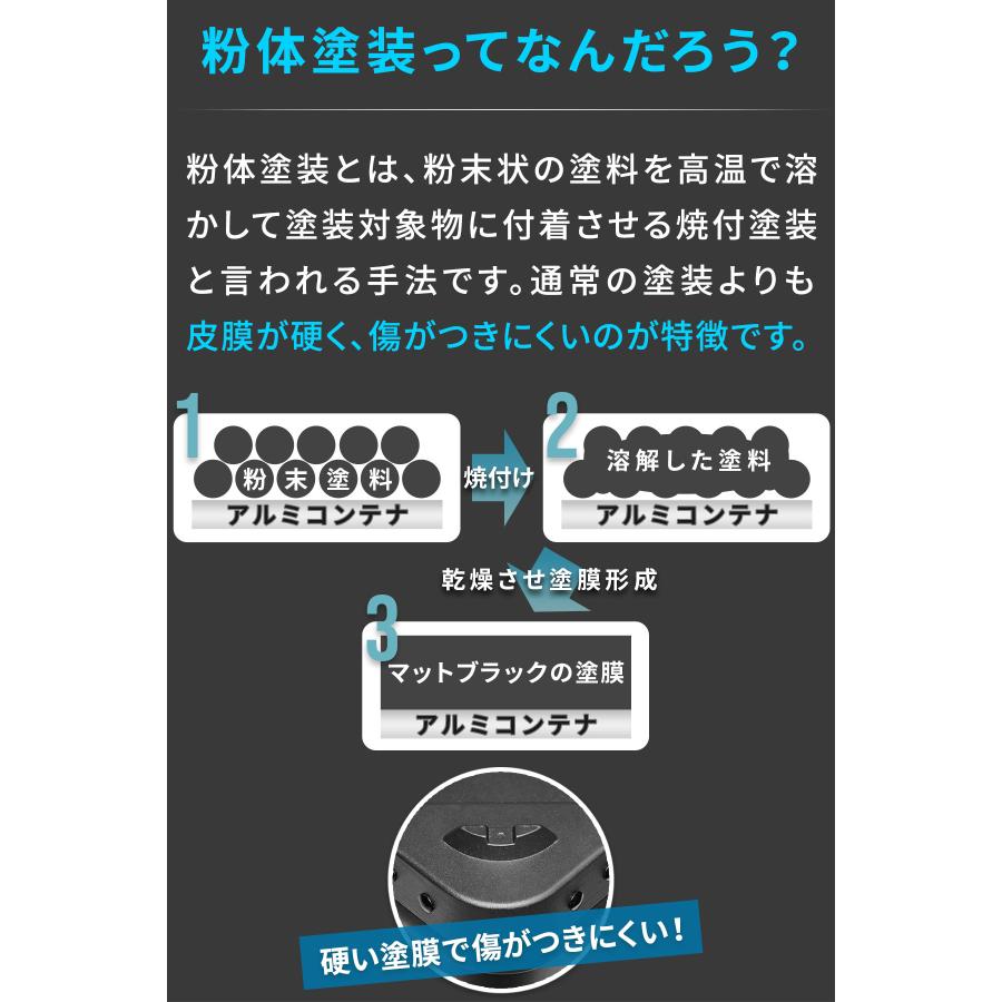 1年保証 コンテナボックス キャンプ フタ付き 角ガード付き ブラック Sサイズ 28L 単品 軽量 アルミ 収納ボックス アウトドア 収納BOX 収納ケース 送料無料の画像