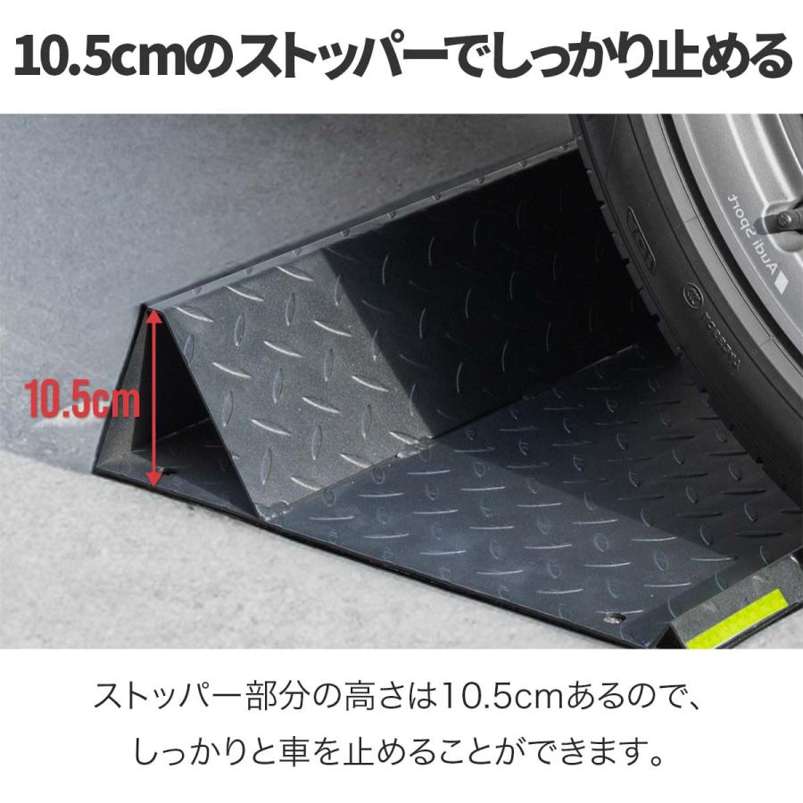 1年保証 車止めブロック 2個セット タイヤ止め 置くだけ 簡単 幅40cm 