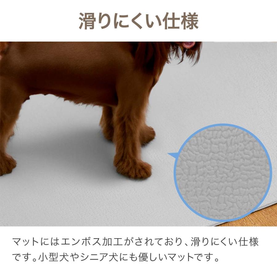 1年保証 ペットマット 110cm×220cm 6mm 犬用マット 猫用マット 床保護 怪我防止 抗菌 防水 滑り止め 大型 ロング 吸着 シート 床暖房対応 洗える 送料無料｜onedollar8｜03