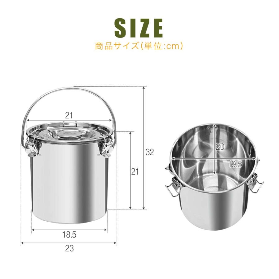 FIELDOOR 1年保証 火消し壺 ステンレス 容量6L 直径21cm×21cm FIELDOOR 1年保証 火消し壺 ステンレス 容量6L 直径21cm×21cm