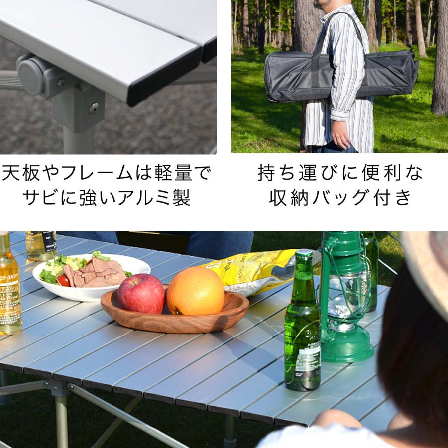 1年保証 折りたたみテーブル ピクニックテーブル アウトドアテーブル レジャーテーブル 折りたたみ ピクニック テーブル キャンプ おしゃれ テーブル 送料無料 | FIELDOOR | 04
