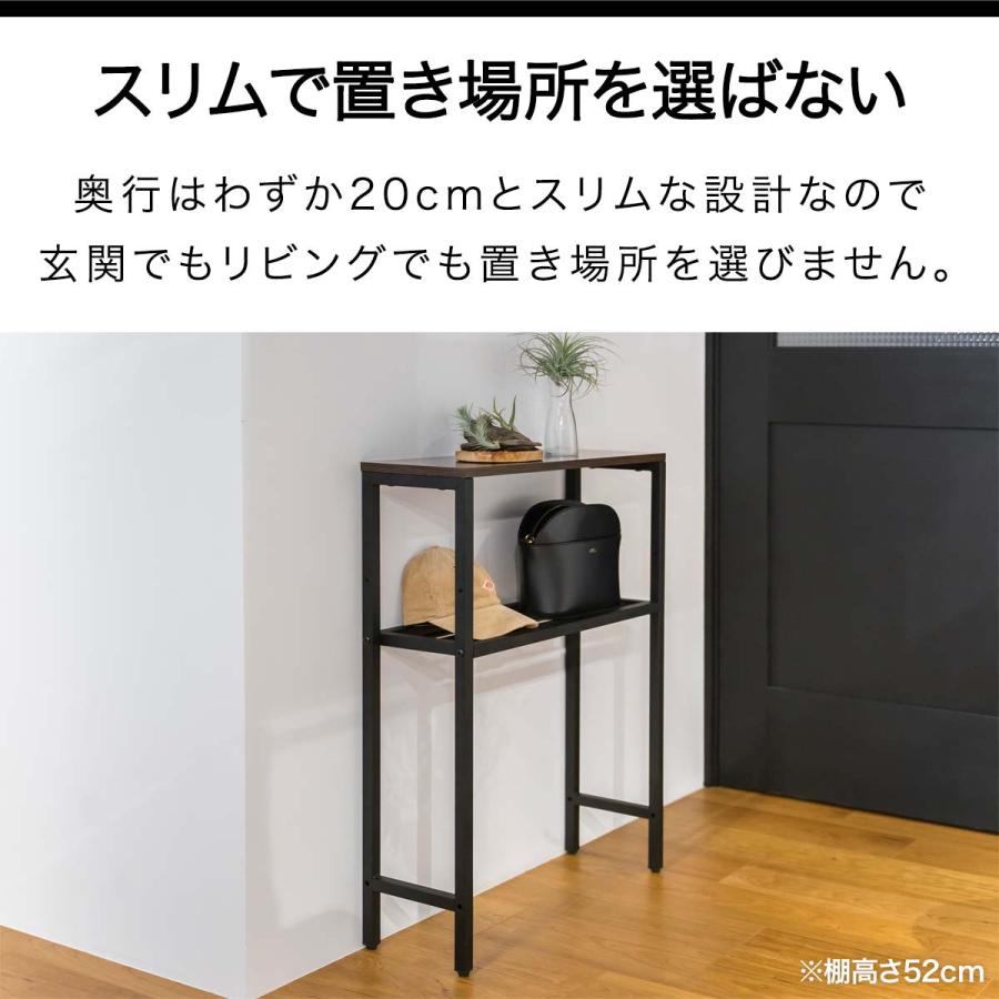 1年保証 コンソールテーブル 棚付き 高さ3段階 幅60cm×20cm 高さ 1年保証 コンソールテーブル 棚付き 高さ3段階 幅60cm×20cm 高さ