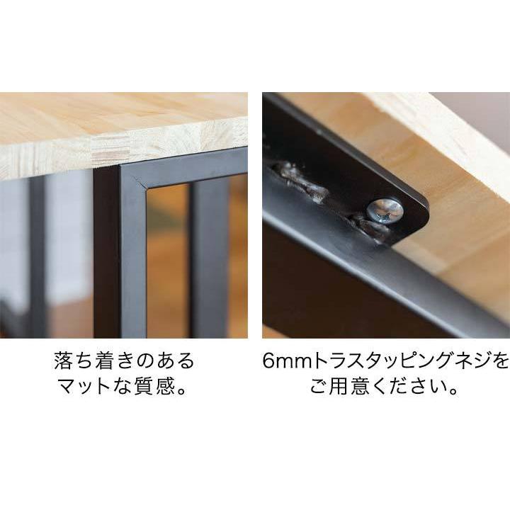 1年保証 テーブル 脚 パーツ 2本セット 高さ82cm 奥行42cm スチール