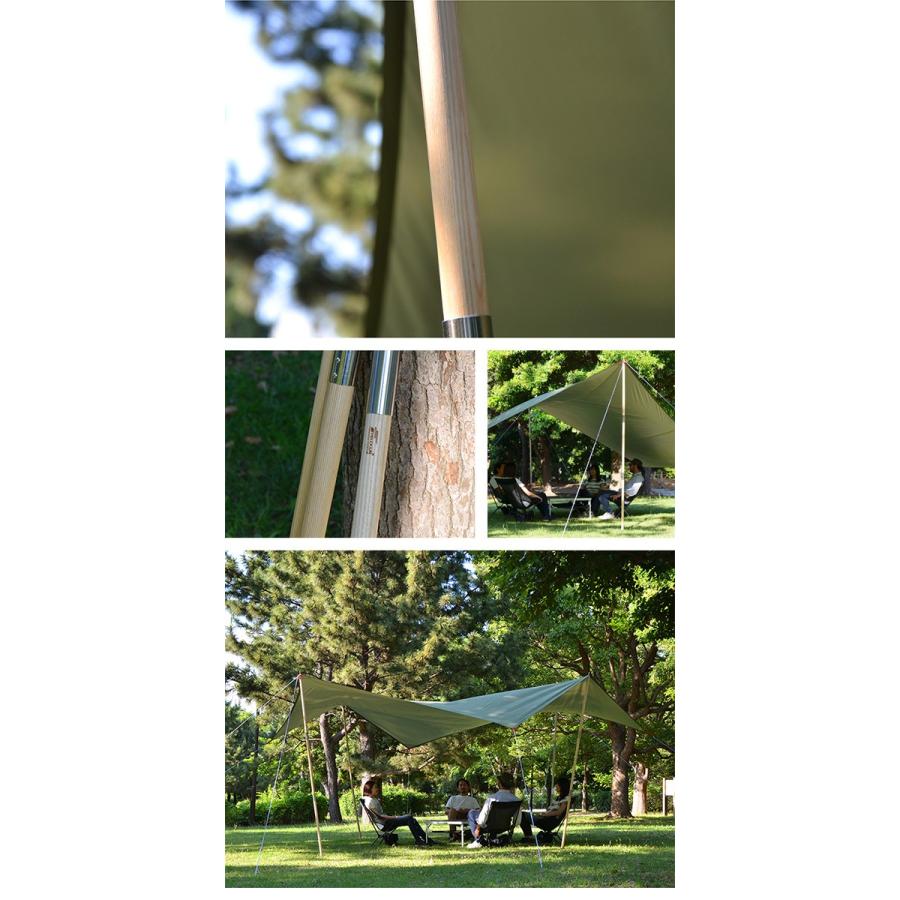 1年保証 テントポール 木製テントポール ウッド 直径 32mm 高さ160 - 240cm 2本セット 木 木製 サブポール タープ ポール キャノピー 用 収納バッグ 送料無料｜onedollar8｜06
