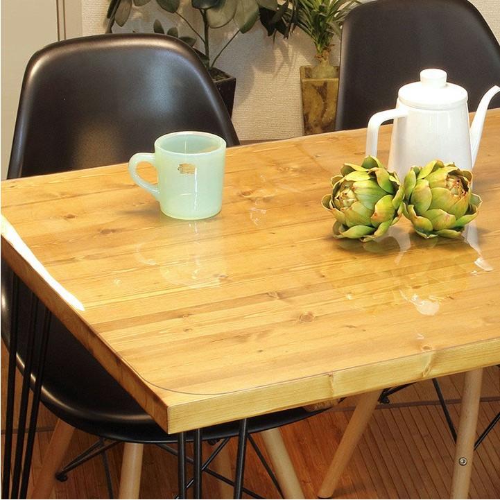 テーブルマット 透明 クリア テーブル マット 120 x 75 cm 厚 1mm テーブルクロス ビニール PVC デスクマット 食卓 送料
