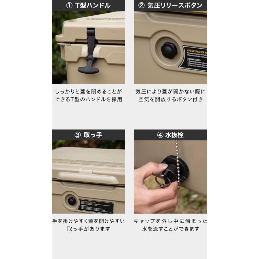 1年保証 クーラーボックス 小型 18.9L 20QT クーラーバッグ ハードクーラーボックス クーラーBOX プロ仕様 釣り キャンプ バーベキュー 運動会 送料無料 | FIELDOOR | 10