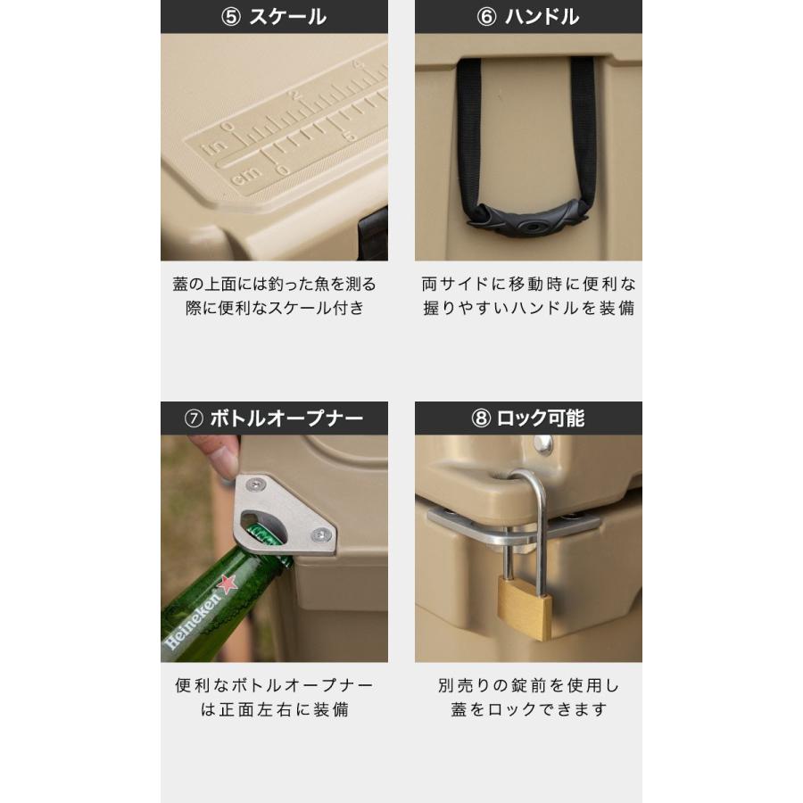 1年保証 クーラーボックス 大型 42.5L 45QT クーラーバッグ ハードクーラーボックス 大容量 クーラーBOX プロ仕様 釣り キャンプ バーベキュー 運動会 送料無料 | FIELDOOR | 12