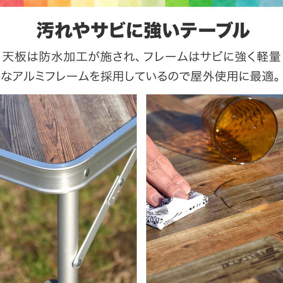 1年保証 アウトドアテーブル 折りたたみ 180 高さ調整 3つ折り 折りたたみテーブル アルミ 幅180cm 奥行60cm 4人〜6人 レジャーテーブル FIELDOOR 送料無料 | FIELDOOR | 06