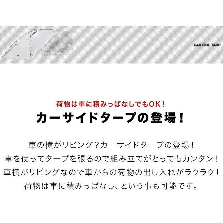 カーサイドタープ 車 タープ サイド テント 年末年始大決算 キャンプ シェルター 250cm X 車用 送料無料 オートキャンプ アウトドア 日よけ Fieldoor 車中泊 350cm ルーフテント