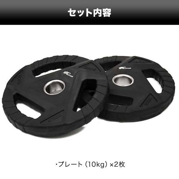 1年保証 ダンベルプレート 穴あき 10kg 2枚セット 穴径50mm 追加