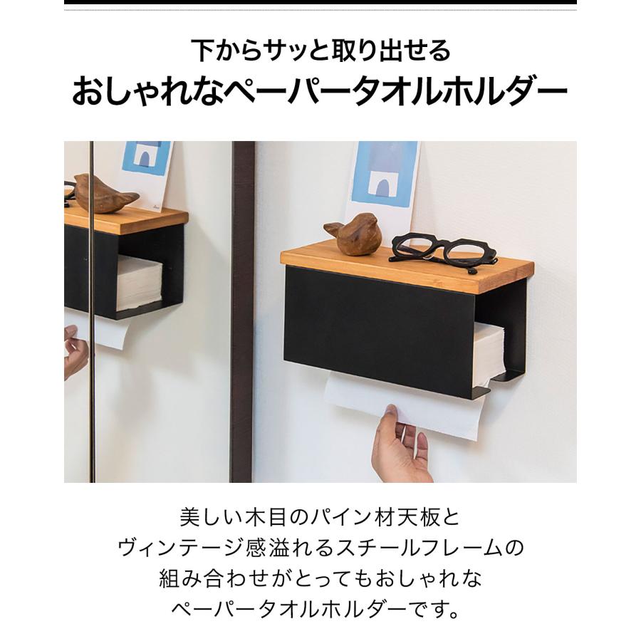 1年保証 ペーパータオルホルダー 壁掛け 幅24cm ねじ止め/マグネット