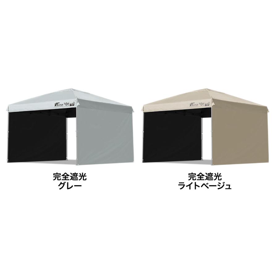 FIELDOOR（フィールドア） 1年保証 ワンタッチタープテント 3m×3m 横幕