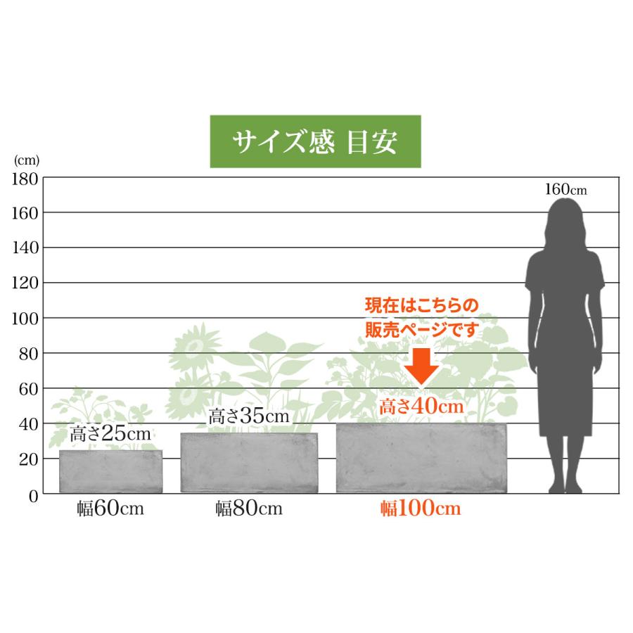 1年保証 プランター 大型 長方形 角型 幅100cm×40cm×40cm ガーデニング
