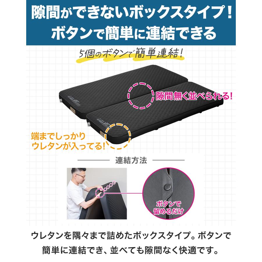 FIELDOOR（フィールドア） キャンプマット シングル S 電動ポンプ付き