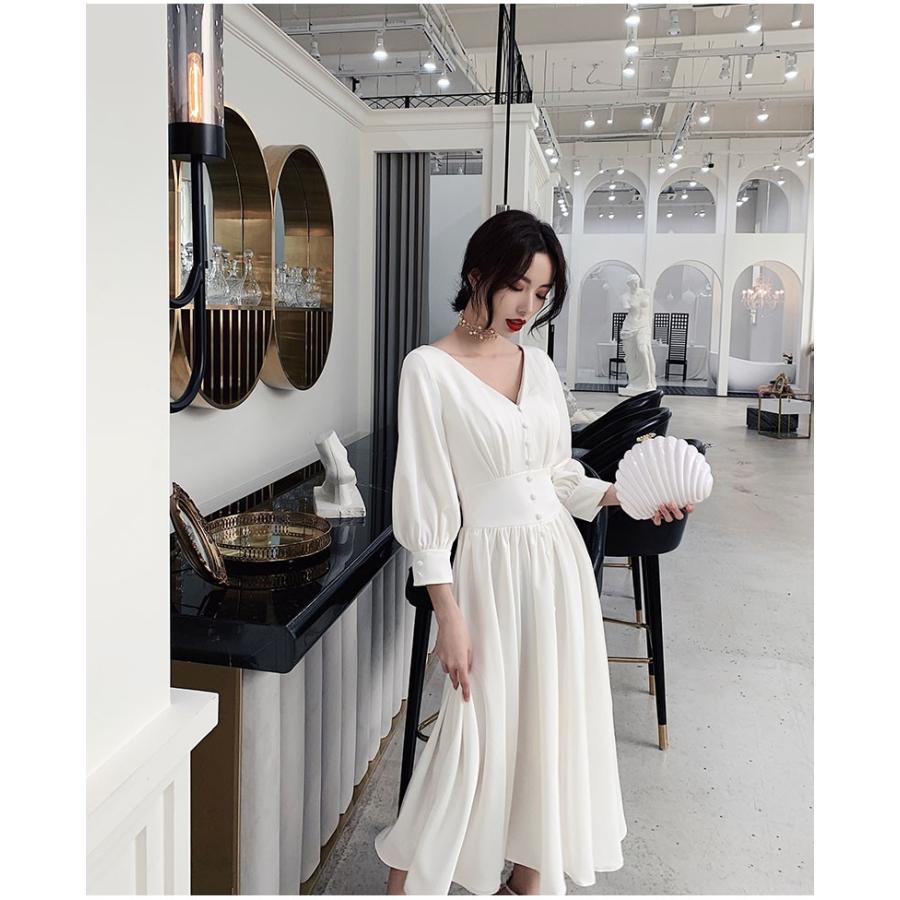 通販限定 ワンピース ミモレ丈 リゾート 旅行 夏 通勤 ｖネック パーティー 演奏会 結婚式 発表会 大人 九分袖 パーティードレス ワンピ 無地 ホワイト Fms247 Dresstime 通販 Yahoo ショッピング 保存版 Www Skylanceronline Com