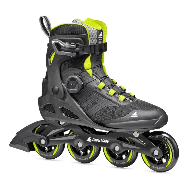 ROLLERBLADE ローラーブレード　インラインスケート　メンズ　フィットネス パフォーマンス MACROBLADE 84 BOA　 マクロブレード84ボア BLACK/LIME :rollerblade-macroblade84boa-bklm:OneFatPlan - 通販 - 