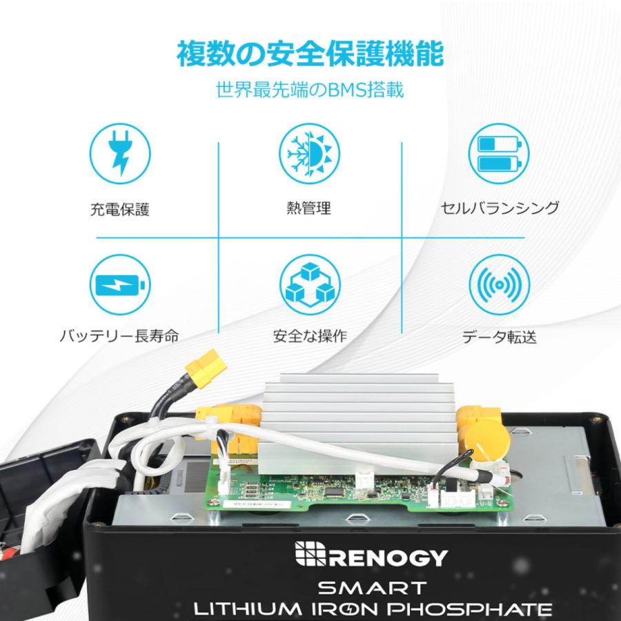 RENOGYスマートリン酸鉄リチウムイオンバッテリー　未使用品 スマートリン酸鉄リチウムイオンバッテリー100AH 12V | RENOGY
