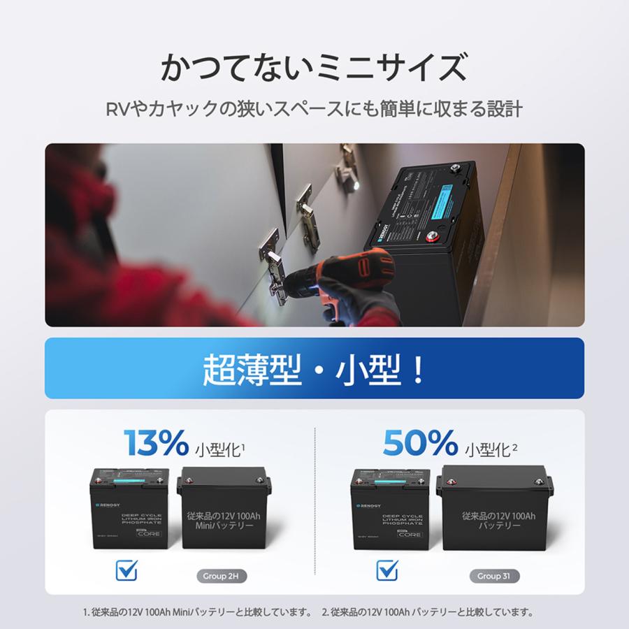 RENOGY（レノジー） RENOGY 100AH 12V リン酸鉄リチウムイオン