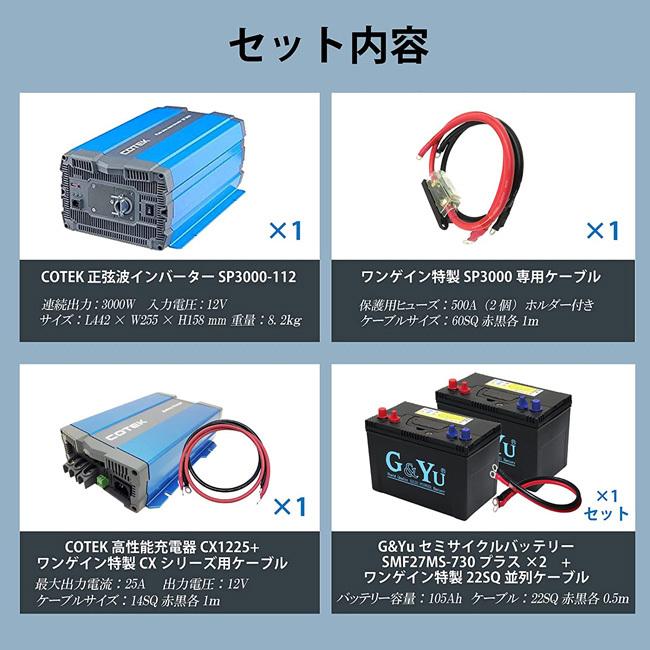 大自工業正弦波インバーターセット