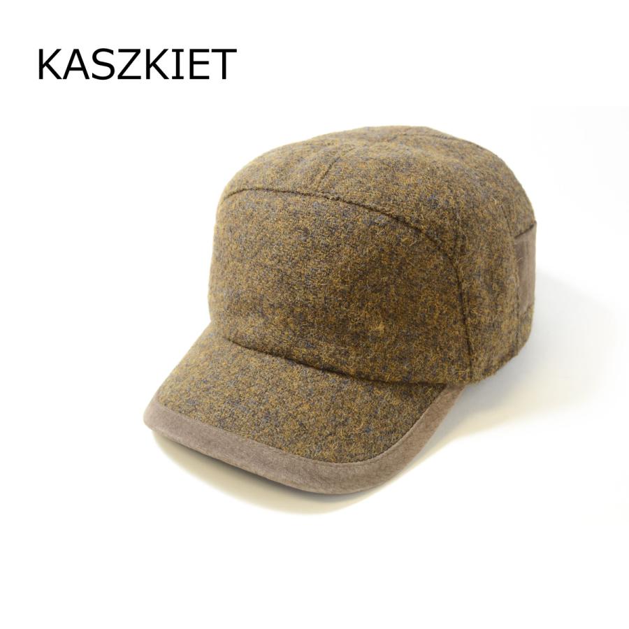 キャップ　丸ワイド　ハリスツイード　KASZKIET | 