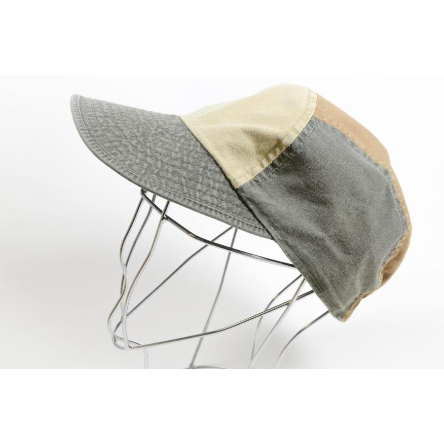 帽子　メンズ　キャップ　ミストラル　WASH　丸ワイド　フーセン型　スリートーン |  | 01