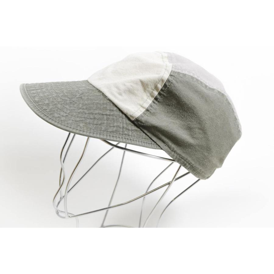 帽子　メンズ　キャップ　ミストラル　WASH　丸ワイド　フーセン型　スリートーン |  | 02