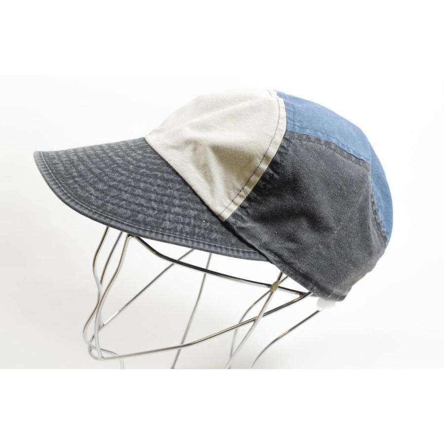 帽子　メンズ　キャップ　ミストラル　WASH　丸ワイド　フーセン型　スリートーン |  | 03