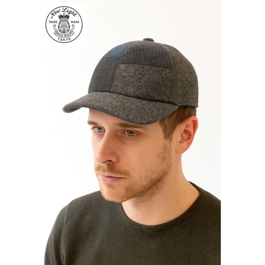 NEW LIGHT　キャップ　パッチワーク　帽子　メンズ　秋冬 | 