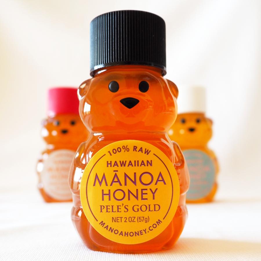 Manoa Honey ハワイアンハニー くまさん はちみつ 3種類 組み合わせ ベビーベアートリオ 57g（2oz）× 3本 はちみつセット｜onehoney｜06