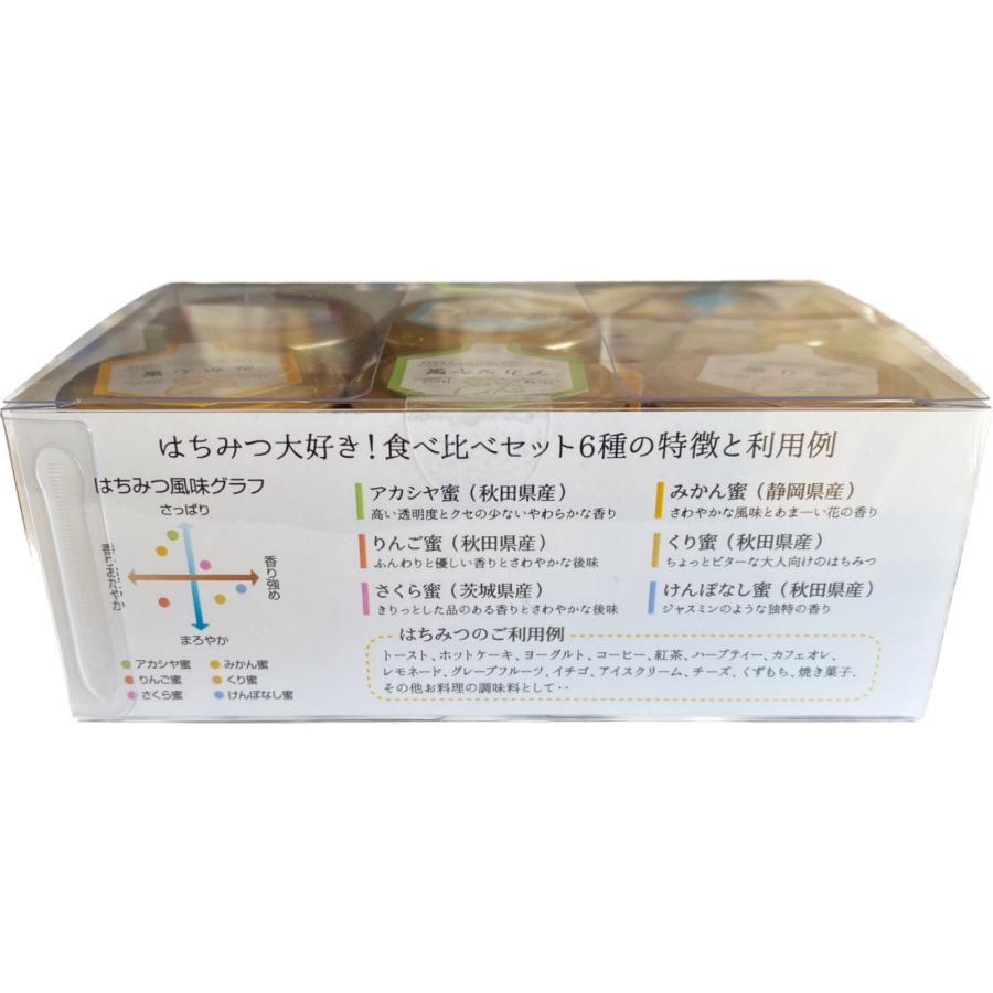 有限会社山田養蜂場 国産はちみつ 食べ比べ 6種類 詰め合わせ 国産蜂蜜