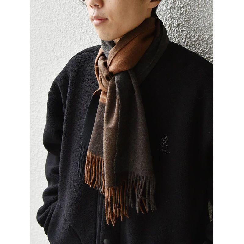 シップス エニィ メンズ カシミヤ パネル マフラー 21aw メンズ ブラウン 茶色 Keser No