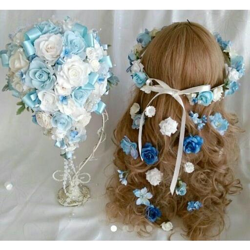 交換無料 ウェディングブーケ オーバルブーケ 花冠 ラプンツェル髪飾り ブートニアセット 最新人気 Kuljic Com