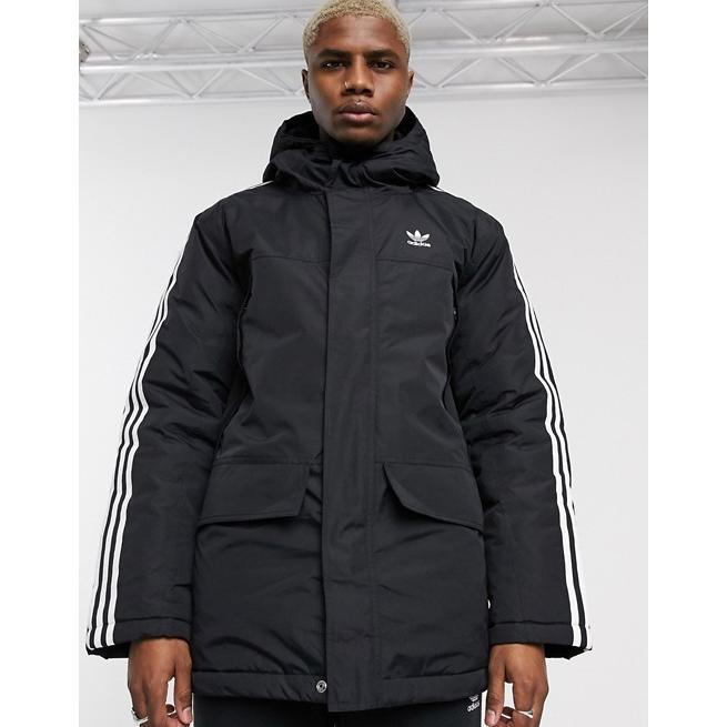 流行に アディダス ストライプ パーカー ジャケット メンズ ブラック アウター トップス スポーツウェア Adidas Originals Parka With 3 Stripes In Black 日本未入荷 Pmj10 One Luck 通販 Yahoo ショッピング 在庫限りセール Www Skylanceronline Com