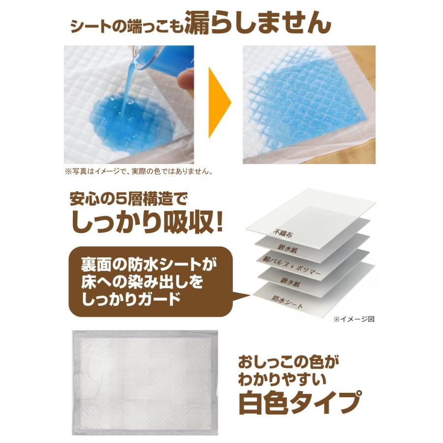 ペットシーツ 厚型 60×45cm 大容量 犬 猫用 トイレシート 業務用 犬用 おしっこシート トイレ しつけ ワイド 60枚x4袋（240枚） |  | 04
