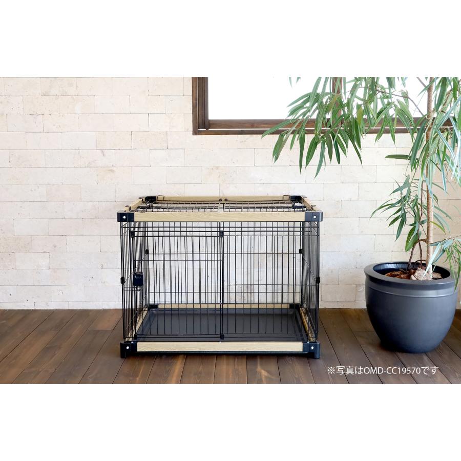 ワンモード ペットケージ OMD-CC19570 幅95 奥行70 高さ70cm 小型犬用 いぬ用 木目 