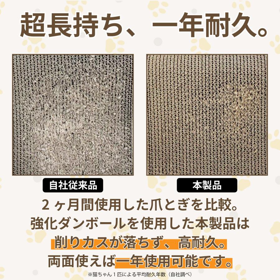 猫 爪とぎ ゆるやかカーブ型 長持ち 研ぎカス 落ちない カスが出ない ダンボール 両面使用可 高耐久 ネコ ベッド ソファ 天然素材 掃除簡単 清潔 CSC-CV |  | 05