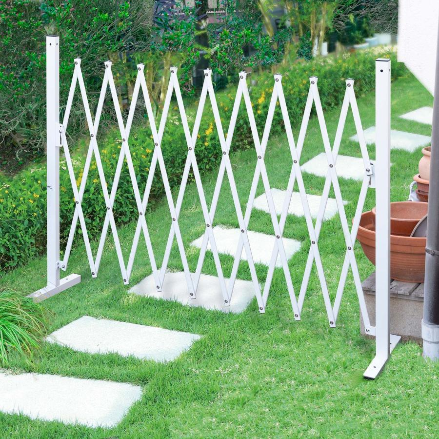 アルミ伸縮フェンス 最大幅2.5m 門扉 フェンス アコーディオンフェンス バリケード アルミ おしゃれ キャスター エクステリア 間仕切り 目隠し 屋外 防犯 SSF250 |  | 12