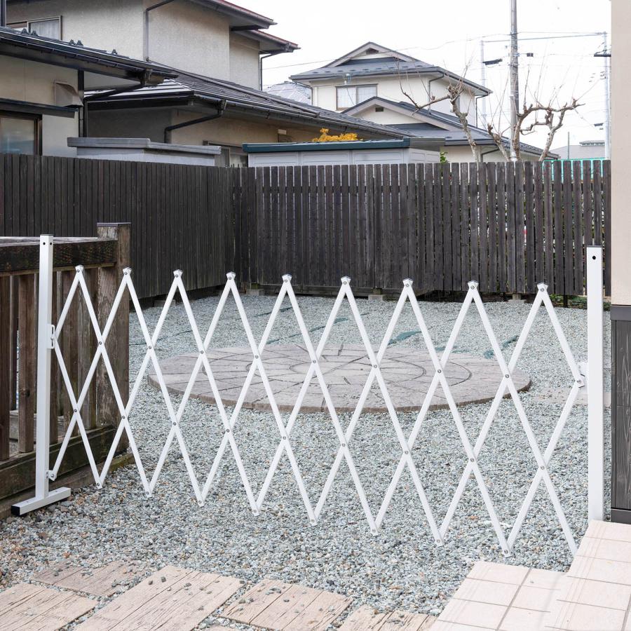 アルミ伸縮フェンス 最大幅2.5m 門扉 フェンス アコーディオンフェンス バリケード アルミ おしゃれ キャスター エクステリア 間仕切り 目隠し 屋外 防犯 SSF250 |  | 13