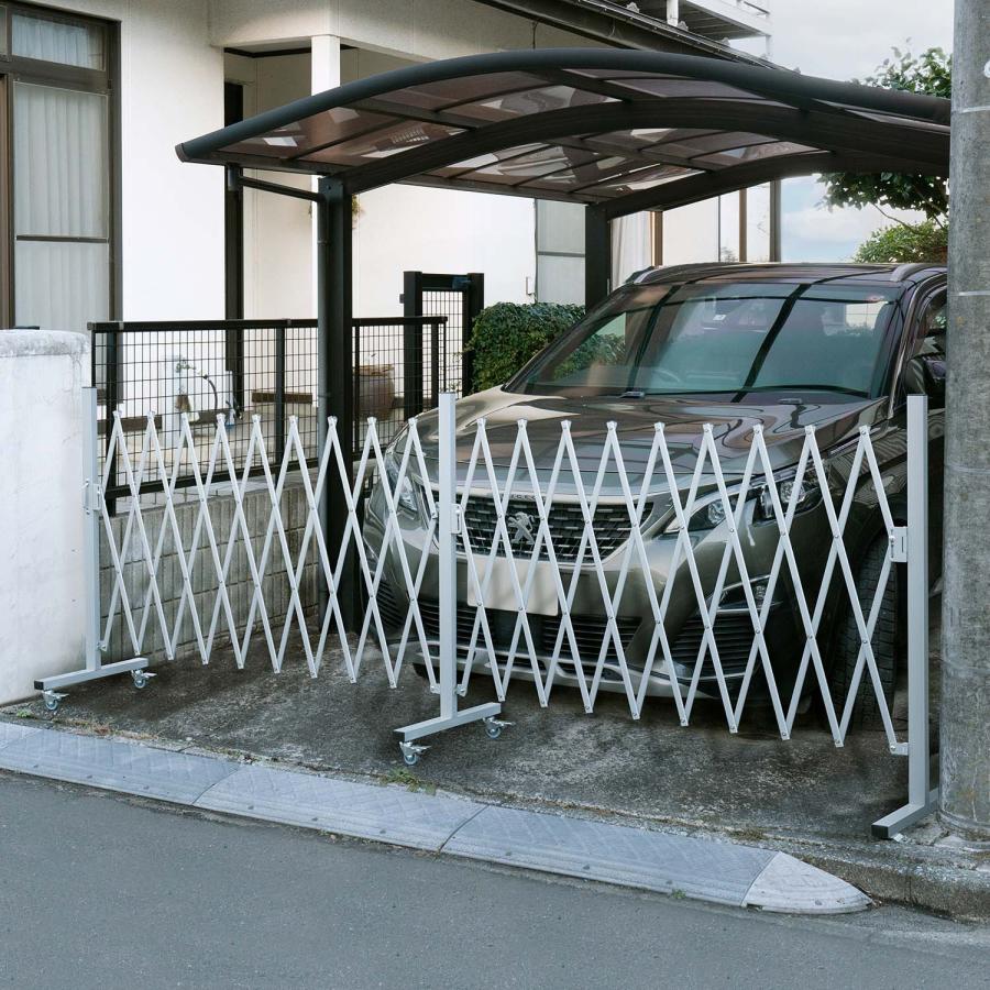 ワイドタイプ　アコーディオンフェンス　伸縮アルミフェンス　ジャバラフェンス アルミ 伸縮 フェンス 最大幅5m 門扉 ゲート アコーディオンフェンス