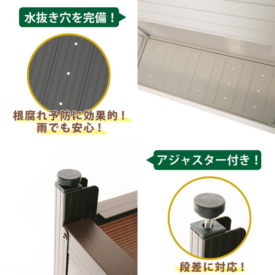 アルミプランター付フェンス 幅90cm 高さ 180cm ガーデニング フェンス 目隠し プライバシー保護 エクステリア パーテーション 柵 衝立 おしゃれ APF918 |  | 09