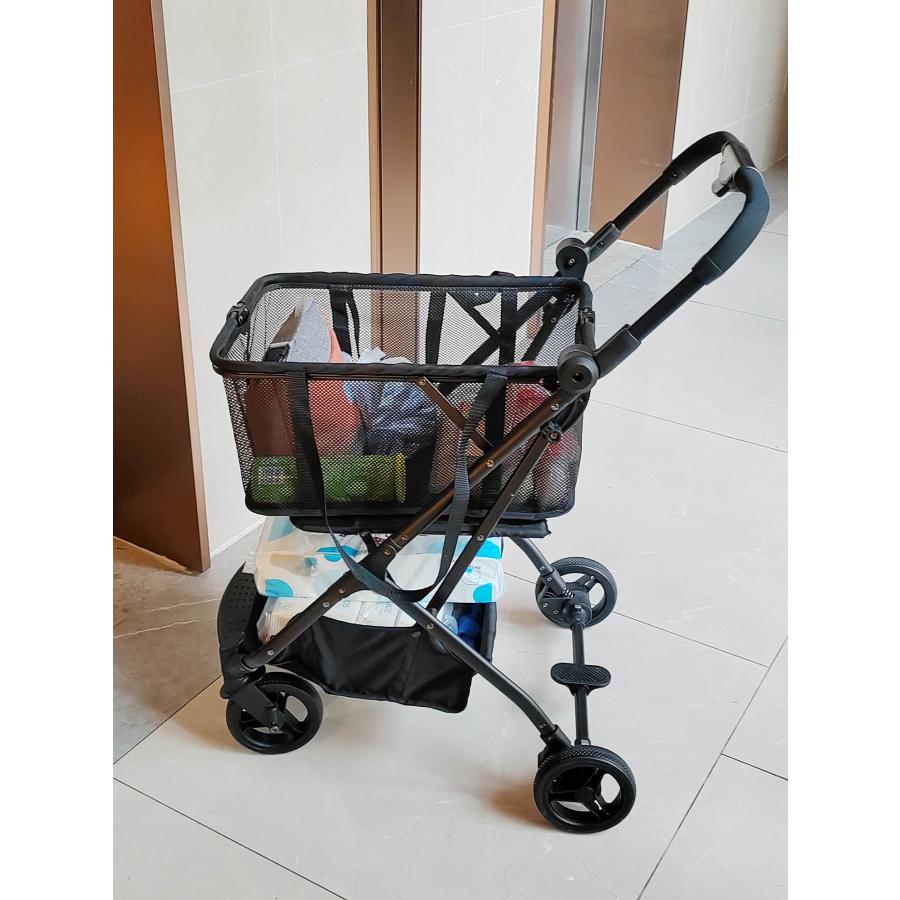 ショッピングカート 折りたたみ 4輪 おしゃれ 軽い 軽量 買い物 大容量 ブレーキ付き ショッピング 高齢者 キャリー カート 散歩 コンパクト OSPC24 |  | 03