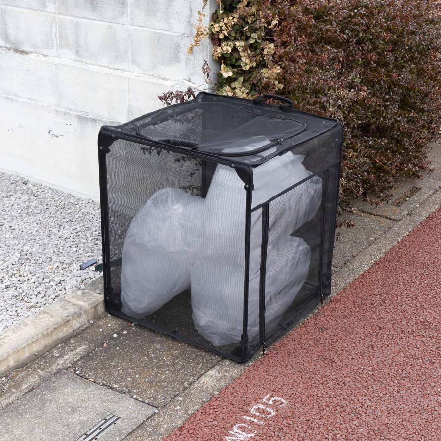 カラスよけ ゴミ ネット ボックス 容量 183L 幅60cm 折りたたみ カラス対策 ゴミ箱 大型 家庭用 オフィス 高強度 スチール製 ゴミステーション 戸別収集 KY-DB90 |  | 16