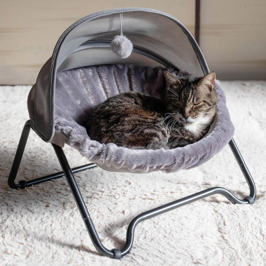 猫 ベッド ハンモック 夏 通年 オールシーズン アイボリー グレー 洗える キャット ねこ 猫ベッド ペットベッド CHM-R1（Yahoo!・コロリエYahoo!店）