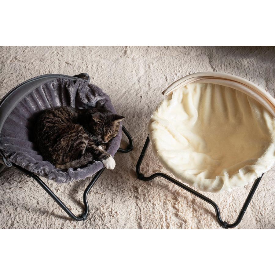 猫 ベッド ハンモック 夏 通年 オールシーズン アイボリー グレー