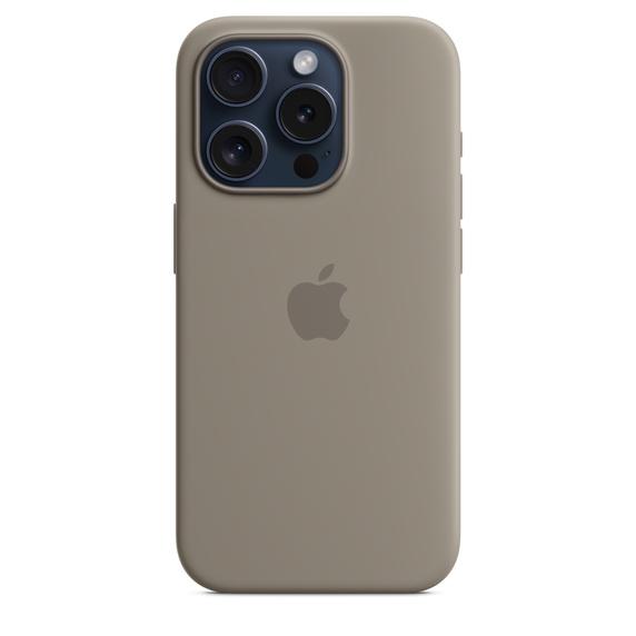 Apple Apple iPhone 15 Pro シリコーンケース - クレイ MagSafe対応