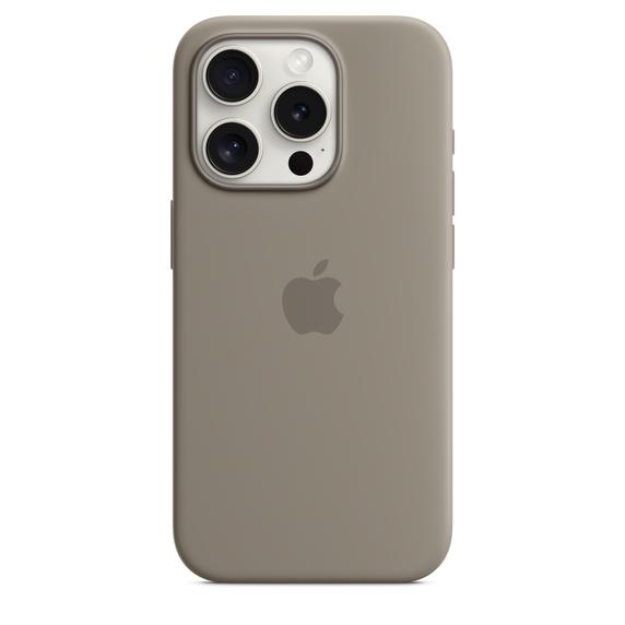 Apple Apple iPhone 15 Pro シリコーンケース - クレイ MagSafe対応