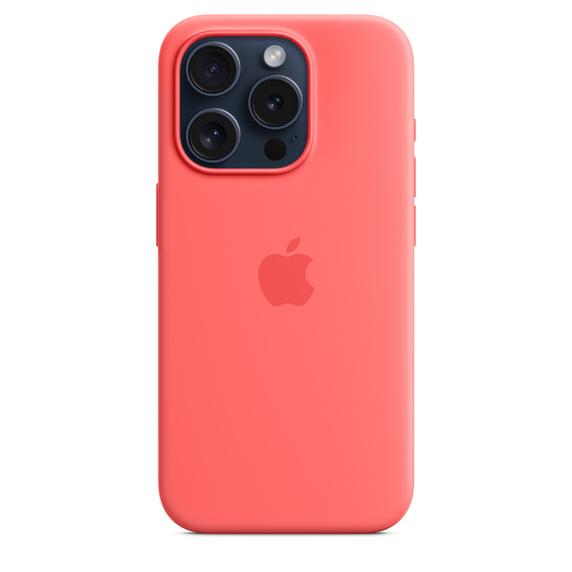 iPhone 15 Pro シリコンケース赤 MagSafe　MT1G3FE/A Apple Apple iPhone 15 Pro シリコーンケース - グアバ MagSafe対応