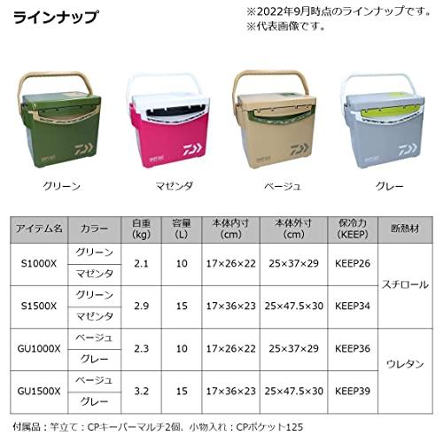ダイワ(DAIWA) クーラーボックス 釣り/アウトドア/キャンプ 22クールラインα GU1000X LS ベージュ GU1000X ベージュ 発砲ウレタン 投入口付